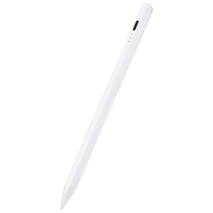 エレコム iPad用タッチペン(充電式) ホワイト P-TPACSTAP03WH-イメージ1