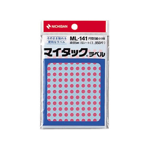ニチバン マイタックラベル円型直径5mm130片*15シート桃 F720679-ML-14111-イメージ1