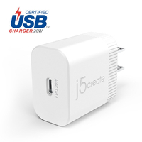j5 create 20W PD対応USB-C 急速充電器 ホワイト JUP1420