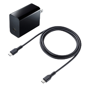 サンワサプライ USB PD対応AC充電器(PD45W・TypeCケーブル付き) ブラック ACA-PD80BK サンワサプライ USB PD対応AC充電器(PD45W・TypeCケーブル付き) ブラック ACA-PD80BK