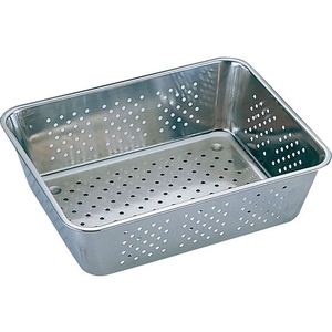 三宝産業 18-8野菜水切バット 10枚取 10枚取360×275mm105mm FCL0129-032610003-イメージ1