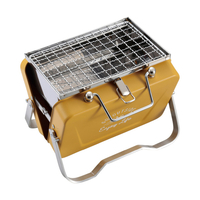 キャプテンスタッグ モンテ V型卓上グリル B6型 オールドイエロー UG0080VｶﾞﾀｸﾞﾘﾙB6ｲｴﾛ-