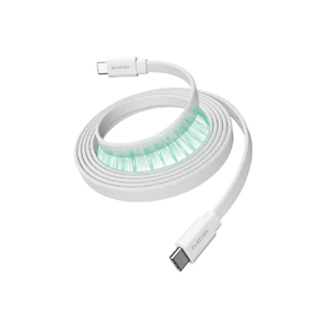 エレコム まとまるマグネットケーブル(USB Type-C - USB Type-C/フラット) 1m ホワイト MPA-CCTMGF10WH-イメージ1