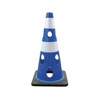 CAR-BOY/穴あきコーン 反射ホワイト ブルー CHR-700BL FC296XX-5218451