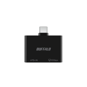 バッファロー スマホ・タブレット向け USB-C 2ポートハブ PD対応 ブラック BSHM2U100C1PBK-イメージ3
