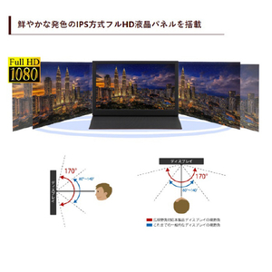 アイティプロテック 11．6型モバイル液晶マルチモニター ブラック LCD11HCR-IPS-イメージ13