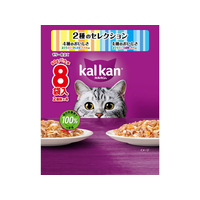 マースジャパン カルカンパウチ 2種のセレクション まぐろ・たい・かにかま・ささみ まぐろ・たい・白身魚・さけ 60g×8袋 FCJ587N