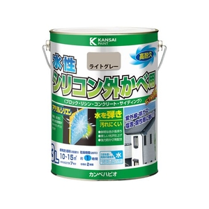 カンペハピオ 水性シリコン外かべ用 ライトグレー 3L FCB786M-イメージ1