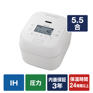 東芝 真空圧力IH炊飯ジャー(5.5合炊き) 炎匠炊き グランホワイト RC-10HGW(W) 東芝 真空圧力IH炊飯ジャー(5.5合炊き) 炎匠炊き グランホワイト RC-10HGW(W)