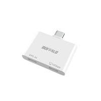 バッファロー スマホ・タブレット向け USB-C 2ポートハブ PD対応 ホワイト BSHM2U100C1PWH