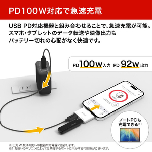 バッファロー スマホ・タブレット向け USB-C 2ポートハブ PD対応 ホワイト BSHM2U100C1PWH-イメージ7