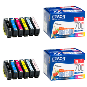 エプソン インクカートリッジ 6色パック(増量) 2個セット X2IC6CL70L エプソン インクカートリッジ 6色パック(増量) 2個セット X2IC6CL70L