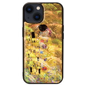 ikins iPhone 14用天然貝ケース 名画シリーズ 接吻 I23574I14-イメージ1