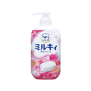 牛乳石鹸 ミルキィ ボディソープ フローラルソープの香り ポンプ F048863-イメージ1