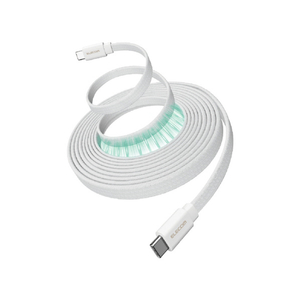 エレコム まとまるマグネットケーブル(USB Type-C - USB Type-C/フラット) 2m ホワイト MPA-CCTMGF20WH-イメージ1