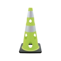 CAR-BOY/穴あきコーン 反射ホワイト グリーンイエロー CHR-700GY FC297XX-5218439