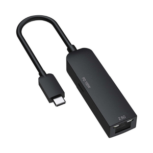 I・Oデータ PD100W充電対応 USB 3．2 Gen 1 USB Type-C接続 2．5GbE LANアダプター GP-CR452GHP/B-イメージ1