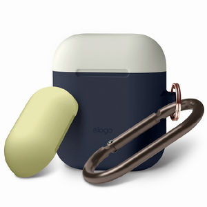 elago AirPods DUO HANG CASE カラビナ付き ジャン・インディゴ1 EL_APDCSSCDD_J1 elago AirPods DUO HANG CASE カラビナ付き ジャン・インディゴ1 EL_APDCSSCDD_J1