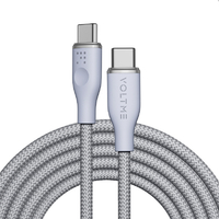 VOLTME PowerLink Rugg USB-C & USB-C ケーブル 3A(編込み) グレー C2165
