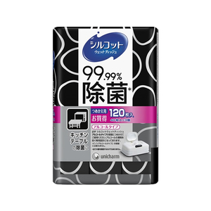ユニ・チャーム シルコット 99.99%除菌ウェット 詰替用40枚×3P F717238-イメージ1
