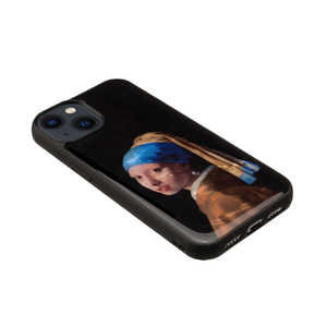 ikins iPhone 14用天然貝ケース 名画シリーズ 真珠の耳飾りの少女 I23575I14-イメージ2