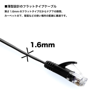 ホーリック LANケーブル UTP カテゴリー 6A フラット(5m) LC50-575FB-イメージ4