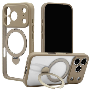 ラスタバナナ iPhone17 Pro用ZEROSAFE 極 回転スタンド 磁力充電対応 ベージュ 9151IP5BZSBE-イメージ1