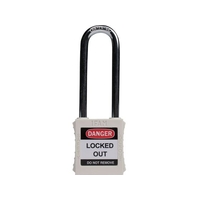 IFAM/ロックアウト用南京錠 スチール製シャックル ツル長 白 0 44666 FC284VC-3857047