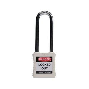 IFAM/ロックアウト用南京錠 スチール製シャックル ツル長 白 0 44666 FC284VC-3857047-イメージ1