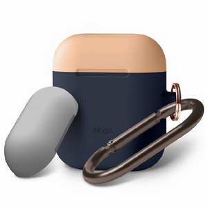 elago AirPods DUO HANG CASE カラビナ付き ジャン・インディゴ2 EL_APDCSSCDD_J2 elago AirPods DUO HANG CASE カラビナ付き ジャン・インディゴ2 EL_APDCSSCDD_J2