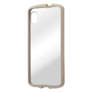 レイアウト Galaxy A21/A20用耐衝撃ハイブリッドケース Puffull クリア/ベージュ RT-GA21CC14/CBEM-イメージ1