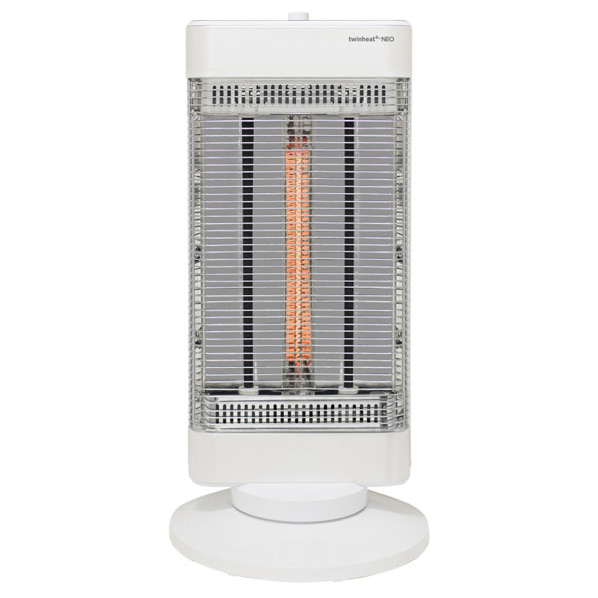 YAMAZEN 電気ストーブ e angle select ツインヒートプラス ネオ ホワイト EBC-WK121E2-W 転倒OFFスイッチ