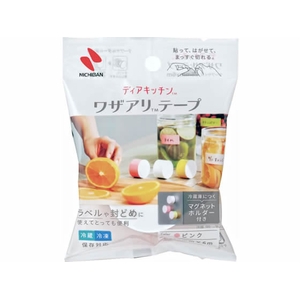 ニチバン ディアキチ ワザアリテープ ミルキーカラー ホルダー付 ピンク F041843-DK-WAN2511H-イメージ1