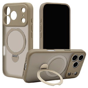 ラスタバナナ iPhone17 Pro用ZEROSAFE 極 回転スタンド 磁力充電対応 フロストベージュ 9152IP5BZSFBE-イメージ1