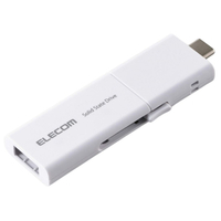 エレコム USB Type-C(TM)/USB-Aコネクター対応外付けポータブルSSD(500GB) ホワイト ESD-EWB0500GWHR