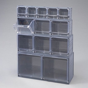エスコ マルチストール 2列 クリスタル 600×240×300mm FCD216F-EA957AA-5-イメージ2