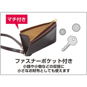 セキセイ ベルポスト ファスナーポケット付きパスケース ブラウン FC720NZ-BP-5704-40-イメージ3