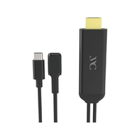 カシムラ HDMI変換ケーブル iPhone専用USB-C中継 FCK626D-KD265