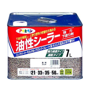 アサヒペン 油性シーラー 7L 透明(クリヤ) FC364NS-イメージ1