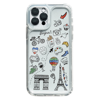 Dparks iPhone 12/12 Pro用スピリットPLUS クリアケース I LOVE PARIS DS20577I12P