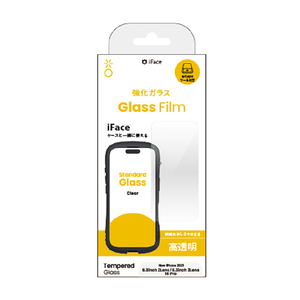 Hamee iPhone 17/17Pro/16Pro用強化ガラスフィルム iFace クリア 41-185777-イメージ1