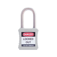 IFAM/ロックアウト用南京錠 ステンレス製シャックル 白 0 44670 FC285VC-3860968