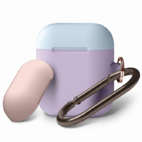 elago AirPods DUO HANG CASE カラビナ付き ラベンダー EL_APDCSSCDD_LV