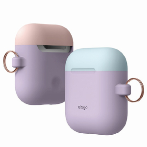 elago AirPods DUO HANG CASE カラビナ付き ラベンダー EL_APDCSSCDD_LV-イメージ2