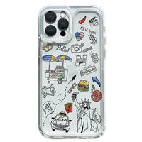 Dparks iPhone 12/12 Pro用スピリットPLUS クリアケース I LOVE NEWYORK DS20578I12P