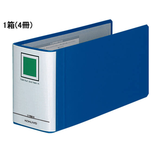コクヨ チューブファイル(エコツインR) B4 1／3ヨコ とじ厚80mm 青4冊 1箱(4冊) F833629-ﾌ-RT6819B-イメージ1