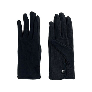 ウインセス 礼装用手袋 黒 綿 ホック 滑り止め付き LL 1袋(12双入) 5001H-BK-LL-12P FCK370A-69-4693-10-イメージ1