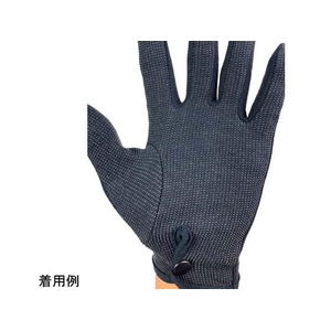 ウインセス 礼装用手袋 黒 綿 ホック 滑り止め付き LL 1袋(12双入) 5001H-BK-LL-12P FCK370A-69-4693-10-イメージ3