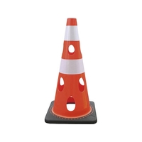 CAR-BOY/穴あきコーン 反射ホワイト レッド CHR-700RE FC298XX-5218448