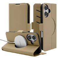 ラスタバナナ iPhone 16用手帳型ケース サイドマグネット MAGSAFE対応 ベージュ 8094IP461BSMMBE